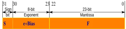 Figure 1: Standard IEEE Floating Point Number Format  