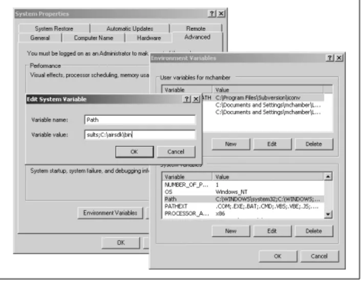 Figure 2-1. Placing command-line tools in the system path on Windows