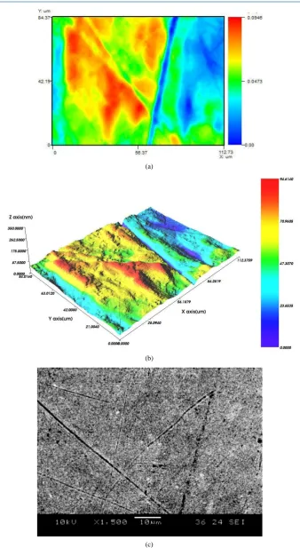 Figure 4. Measured surface roughness and SEM image with conventional polishing process
