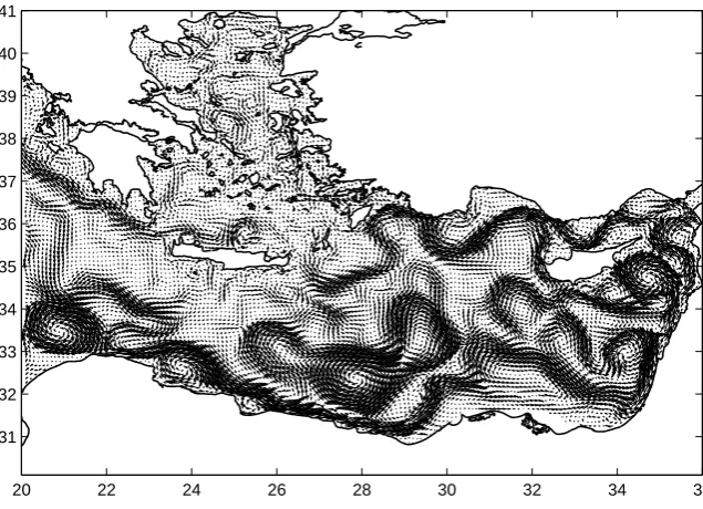 Fig. 6. ALERMO circulation at 30 m,for August of the second year of the cli-matological run.