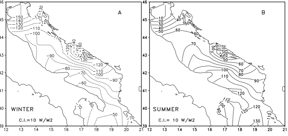 Fig. 2. Seasonal climatological wind stress distribution interpolated in the AIM grid