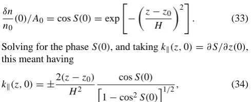 Figure 5b displays the phase ≈ S, obtained by integratingEq. (31) in time along the characteristics