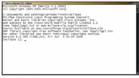 Figure 6: Running ECL i P S e in command mode