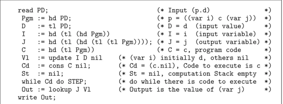 Figure 4.2: Universal program u.