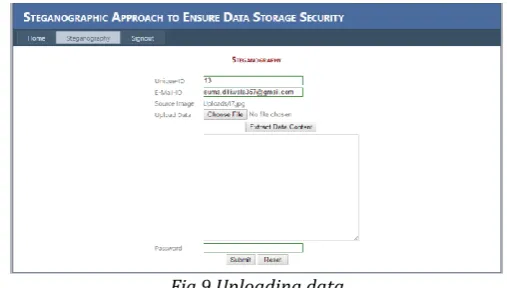 Fig 7. Login form 