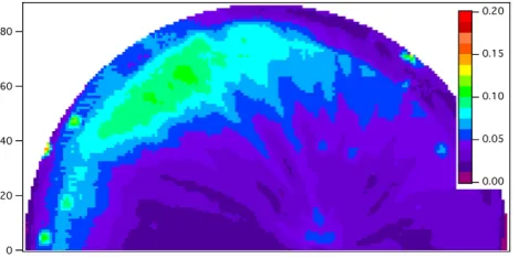Fig. 4. AOPEX data set, solar zenith angle approximately 35shown in◦, data µW cm−2 sr−1 nm−1