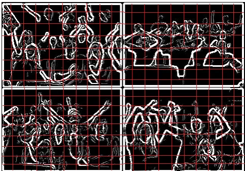 Fig -1: Step 1 with edge detection applied to the frames  