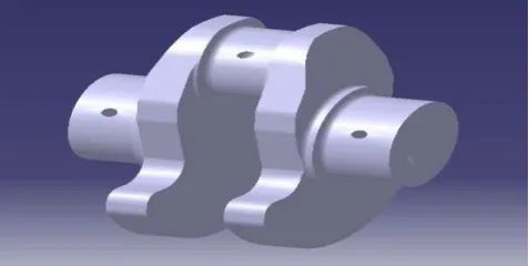 Fig. 3.1 Solid model of crankshaft using CATIA V5 R18 software 