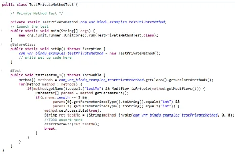 Fig 18: JUnit for Private Method 
