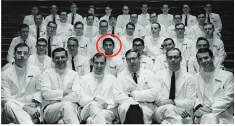 Figure 2Anthony S. Fauci (circled) as captain of the Regis High School basketball team circa 1958.