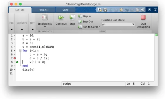 Figure 8.2: Stepping to the next line of code.
