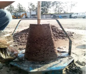 Fig 4.1 Slump cone test 
