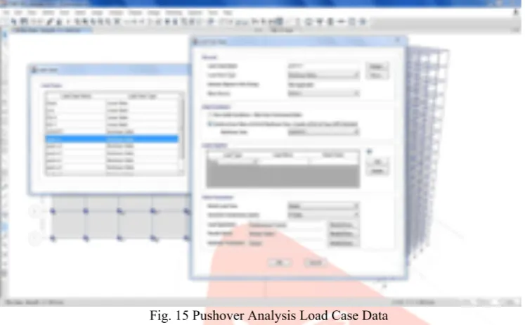 Fig. 15 Pushover Analysis Load Case Data 