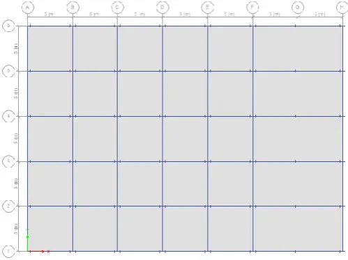 Figure 1: Plan of regular High Rise Steel Frame 
