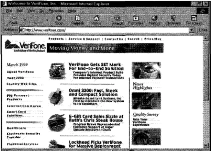 FIGURE 6-3  VeriFone home page. 