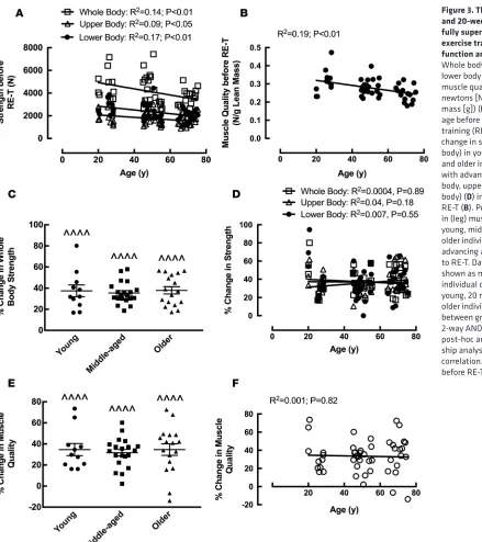 Figure 3. The effects of age and 20-week whole-body 