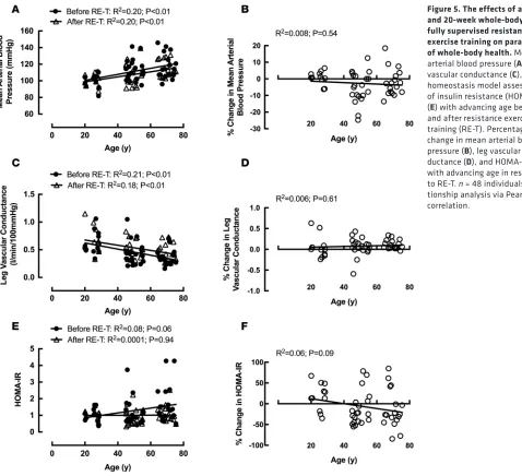 Figure 5. The effects of age and 20-week whole-body 