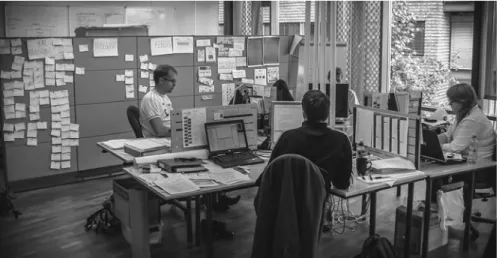 Fig. 11.1 The work environment of an agile development team