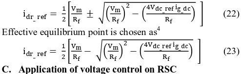 Figure 3: Input Output Linearization Voltage Control of  RSC 