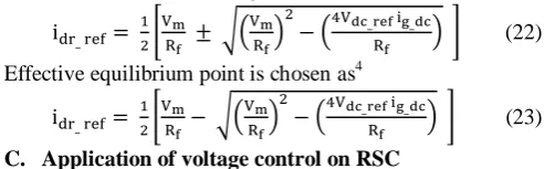 Figure 3: Input Output Linearization Voltage Control of  RSC 