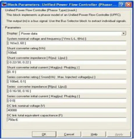 Fig 3. Block Parameter UPQC 