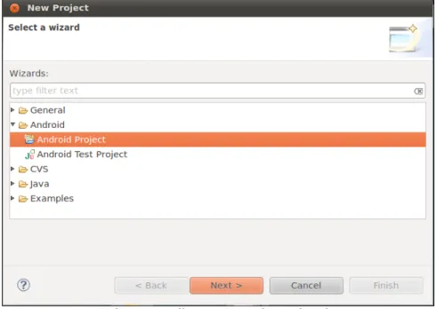 Figure 1. Eclipse New Project Wizard