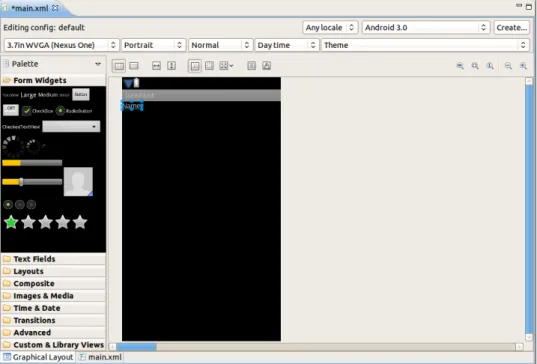 Figure 13. The LunchList main activity layout, with the revised TextView