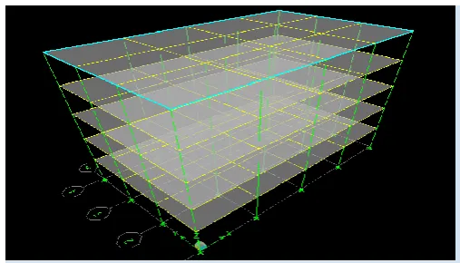 Fig 1: RC Frame Plan (Circular Columns) 