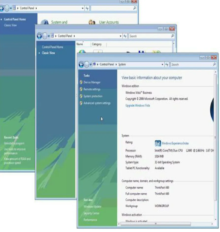Figure 2.1. Launching the system properties dialog in Windows Vista