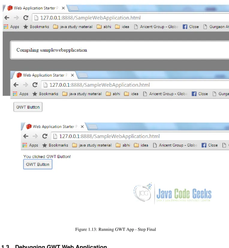 Figure 1.13: Running GWT App - Step Final