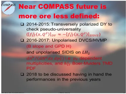 Figure 3. A. Bressan. GPD at COMPASS.