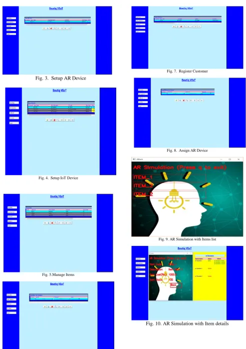 Fig. 10. AR Simulation with Item details  