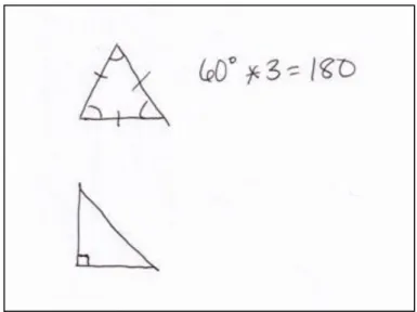 Figure 4.1: Michelle's triangles used in her explanation of statement one. 