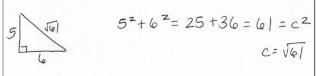 Figure 4.4: Michelle's concrete example used in her explanation of statement three. 