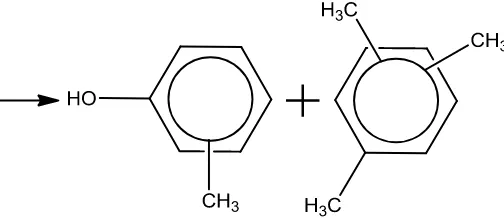 Table –T=425°C, P=1.0MPa, v=0.5hour 1: The results of the interaction of phenol with tetramethybenzenes -1, mole ratio of phenol to tetramethybenzene = 1:1 