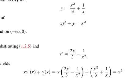 Figure 1.2.1 shows the graph of (1.2.5). The part of the graph of (1.2.5) on .0; 1/ is a solution curve of (1.2.6), as is the part of the graph on 