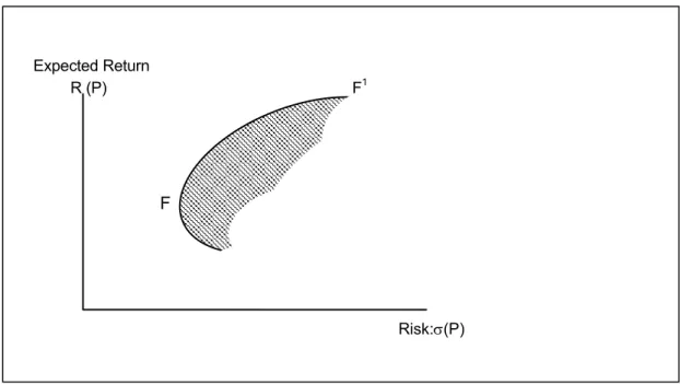 Figure 3.2: The Portfolio Efficiency Frontier: The Multi-Asset Case 