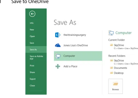 Figure 51 – Save online to OneDrive
