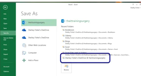 Figure 53 – Save to your personal folder on the company SharePoint