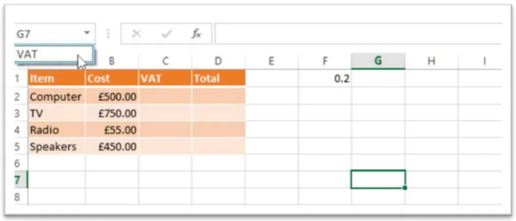 Figure 267 – see names cells in the name box