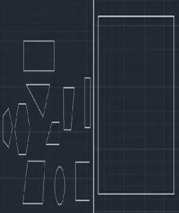 Fig 2 Set of parts fit in rectangle container 