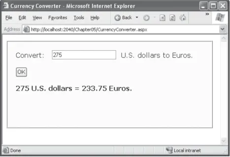 Figure 5-3. The ASP.NET currency converter