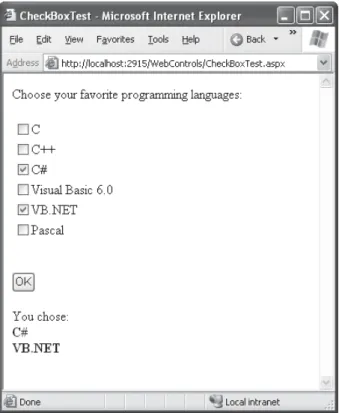 Figure 6-5. A simple CheckListBox test