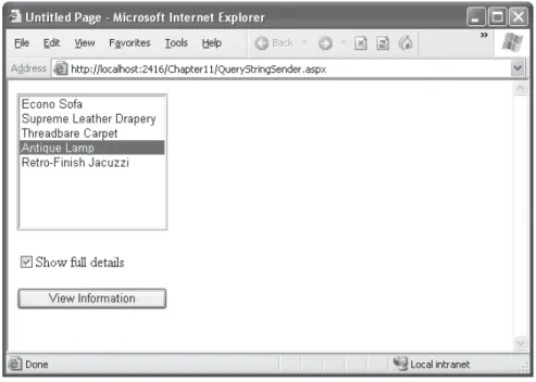 Figure 9-6. A query string sender