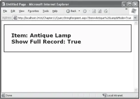 Figure 9-7. A query string recipient