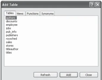 Figure 13-4. Adding tables to a query