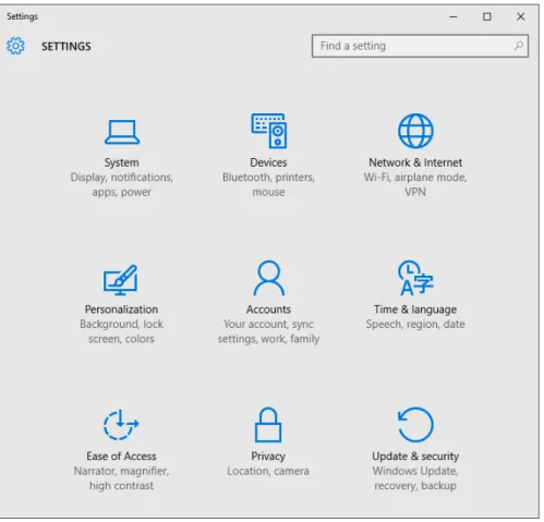FIGURE 2-3   The Settings app is designed to be touch-friendly and to cover most common configuration tasks.