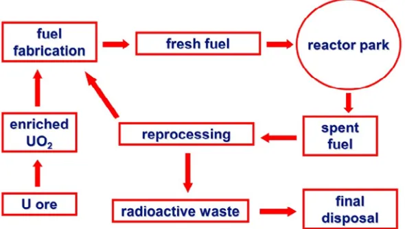 Figure 2. Radiotoxicity of spent fuel with and without reprocessing.