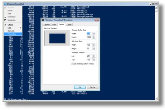 Figure 1.4: Opening console properties