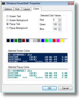 Figure 1.8: Select better colors for your console